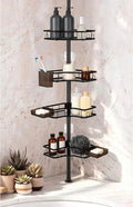 Reference product photo: New Black 4-Tier Tension Pole Corner Shower Caddy