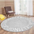 Washable Round Alphabet Area Rug – 40 in