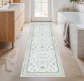 Green and Blue Patterned Runner Rug – 2 × 6 ft